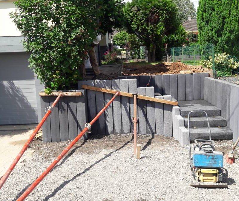 Aménagement escalier extérieur et cour à REICHSTETT Ostwald 1
