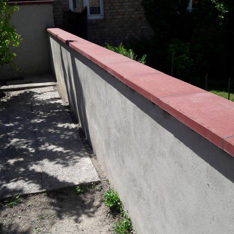 Création mur de clôture et pose de couvertines Bischheim 4